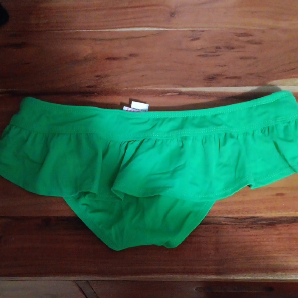 ALLOY Green Ruffle Bikini Bottom